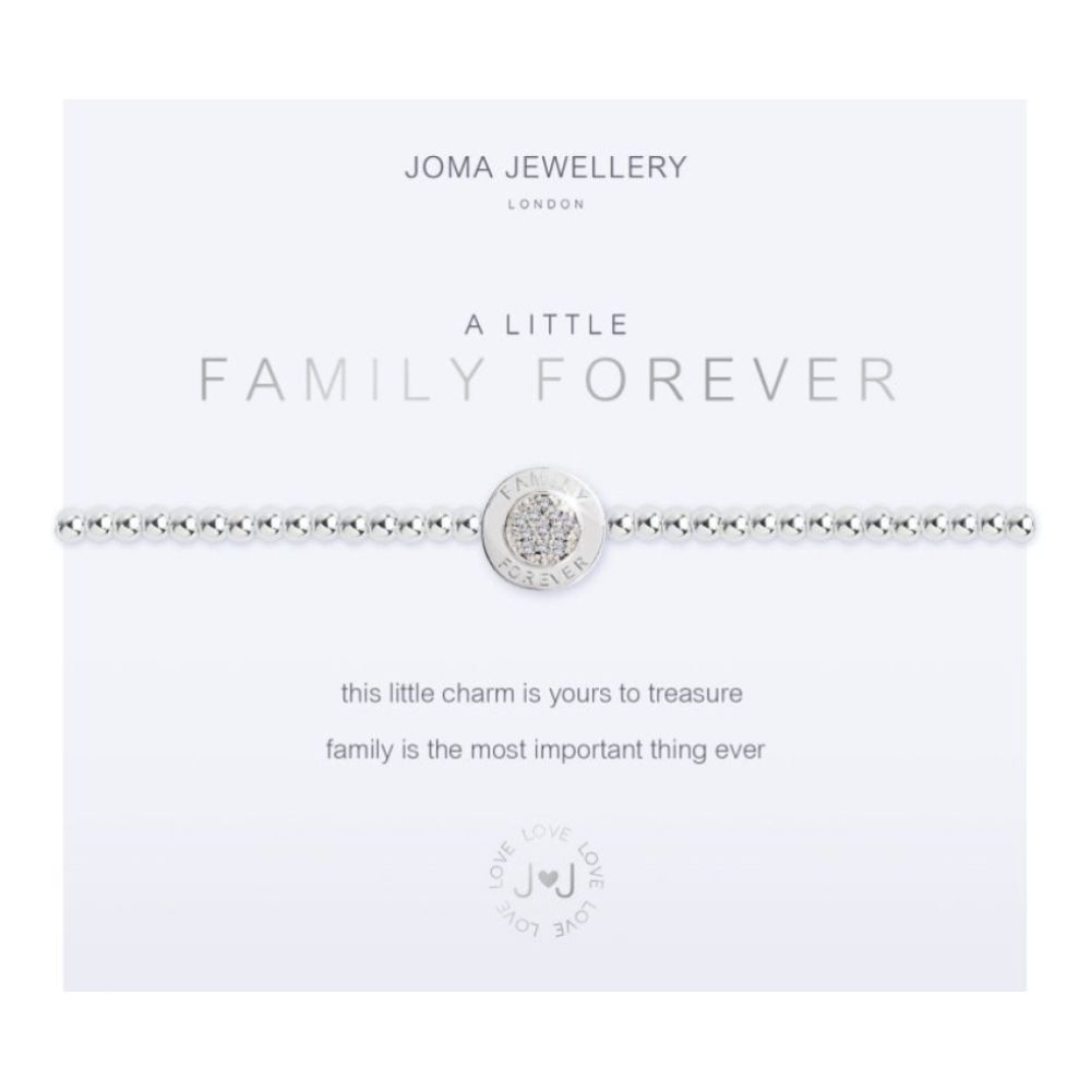 A Little - Family Forever - Silver- 17.5cm Stretch Bracelet