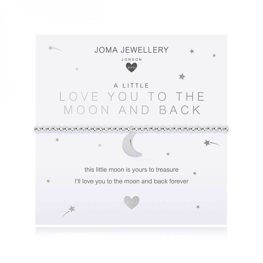 Children's A Little | Love You To The Moon And Back | Silver | Bracelet | 15.5cm Stretch