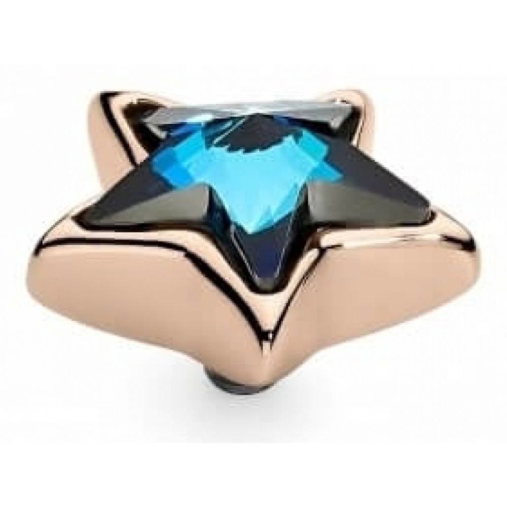 Famosa Bermuda Blue Rose Gold Stellar 13mm Ring Top