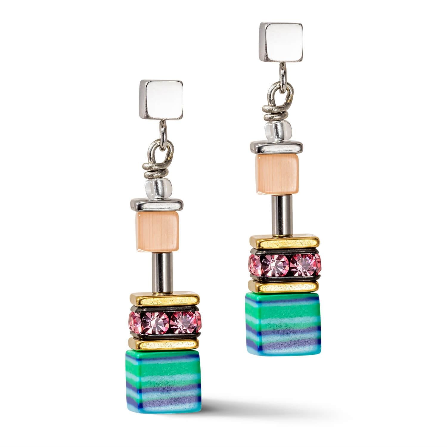 Multicolour Spring GeoCUBE Candy Earrings