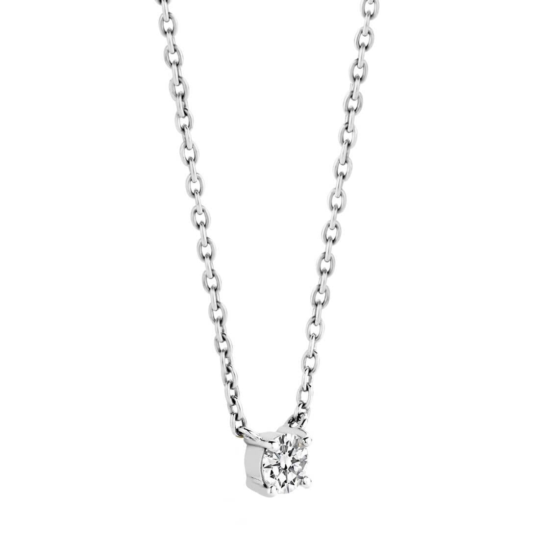 Minimalistic Round CZ Pendant Necklace