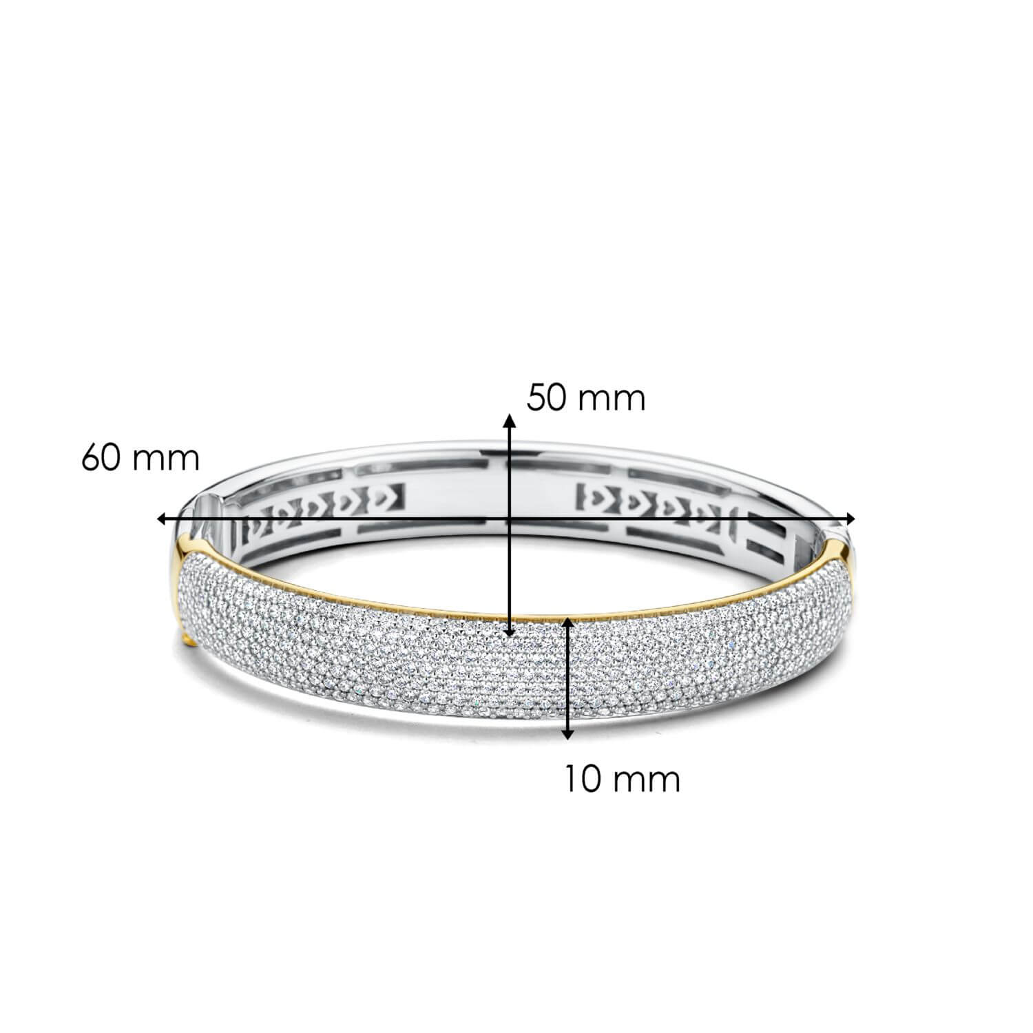 Gold Plated CZ Silver Bangle