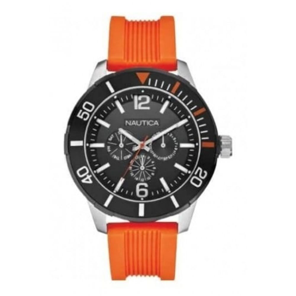 Gents NSR Orange Rubber Multifunctional Watch