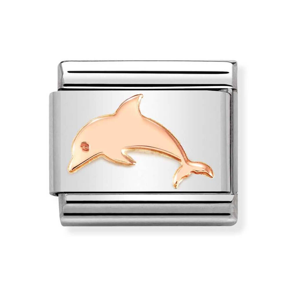 Classic Link In 9K Rose Gold Dolphin Symbol
