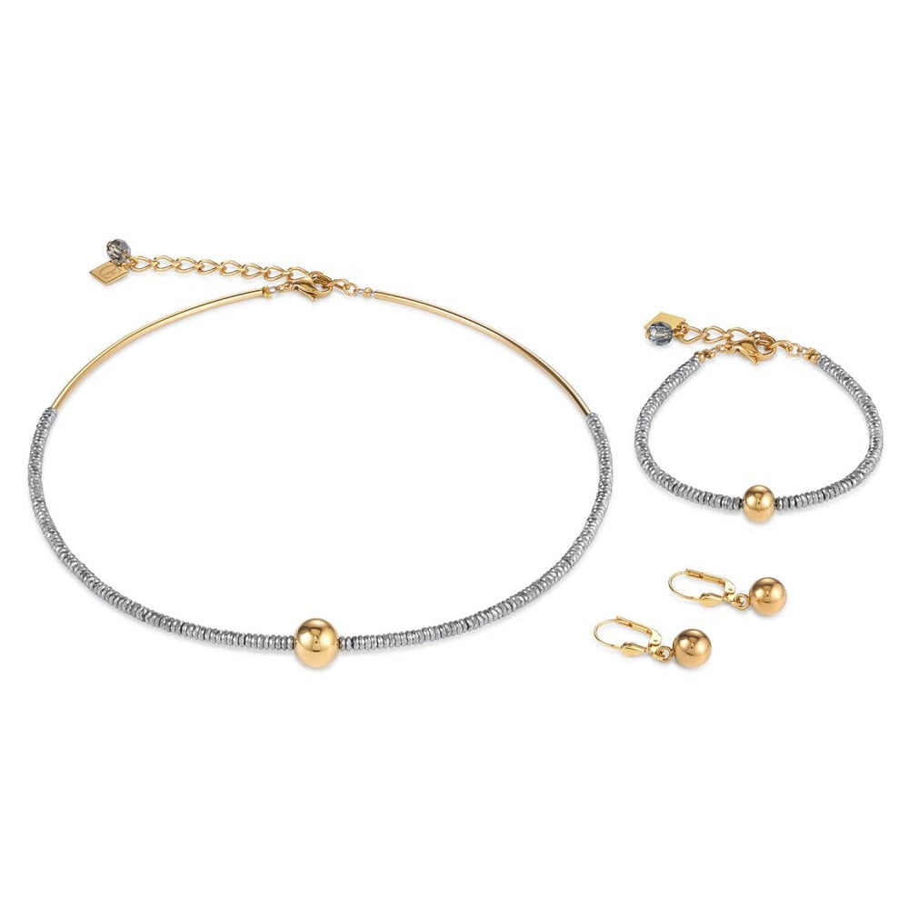 Gold-Silver Pierced Earrings