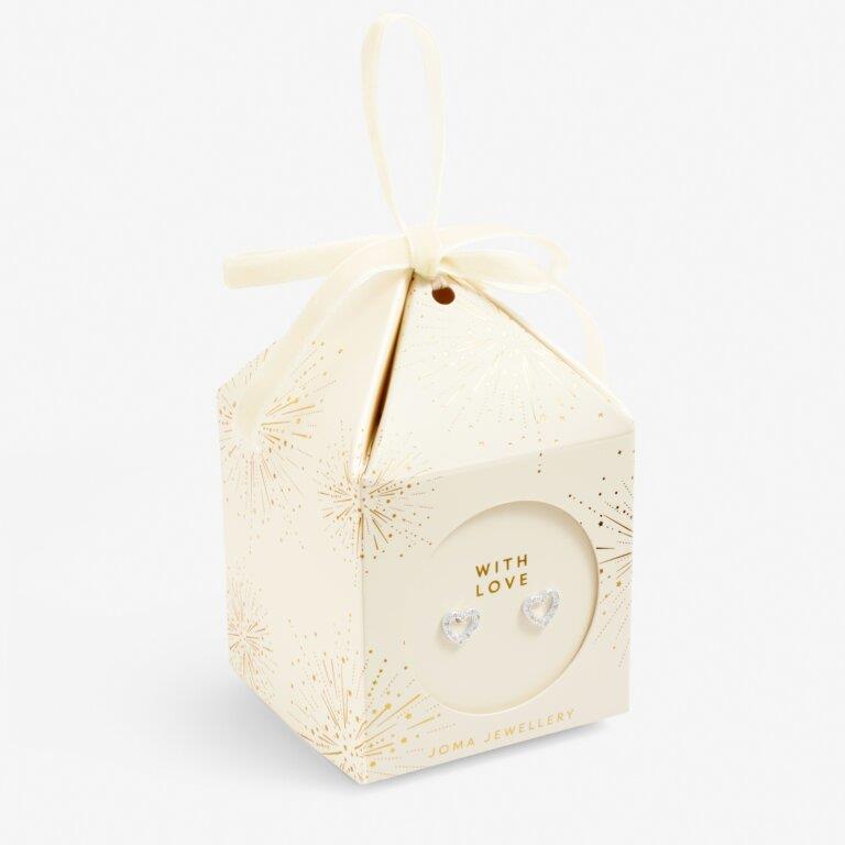 Bauble 'With Love' Silver Plated Stud Earrings