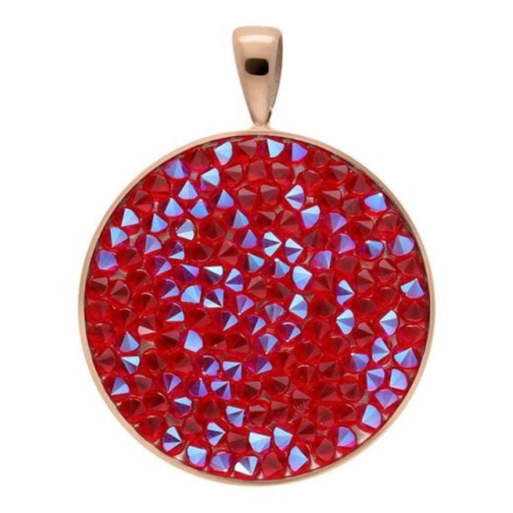Pendant Tirano Big 25mm Light Siam Shimmer Crystals In RG