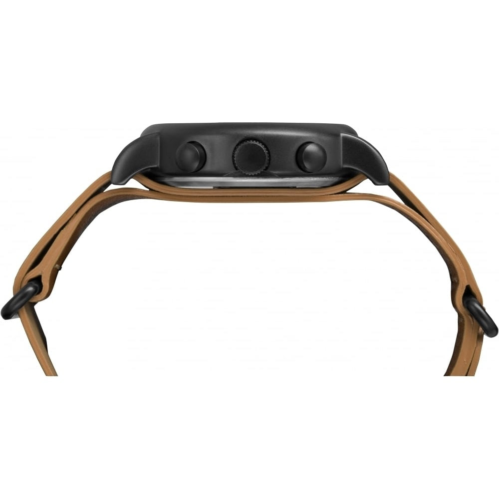 Weekender Chronograph Brown Strap & Black Dial Watch