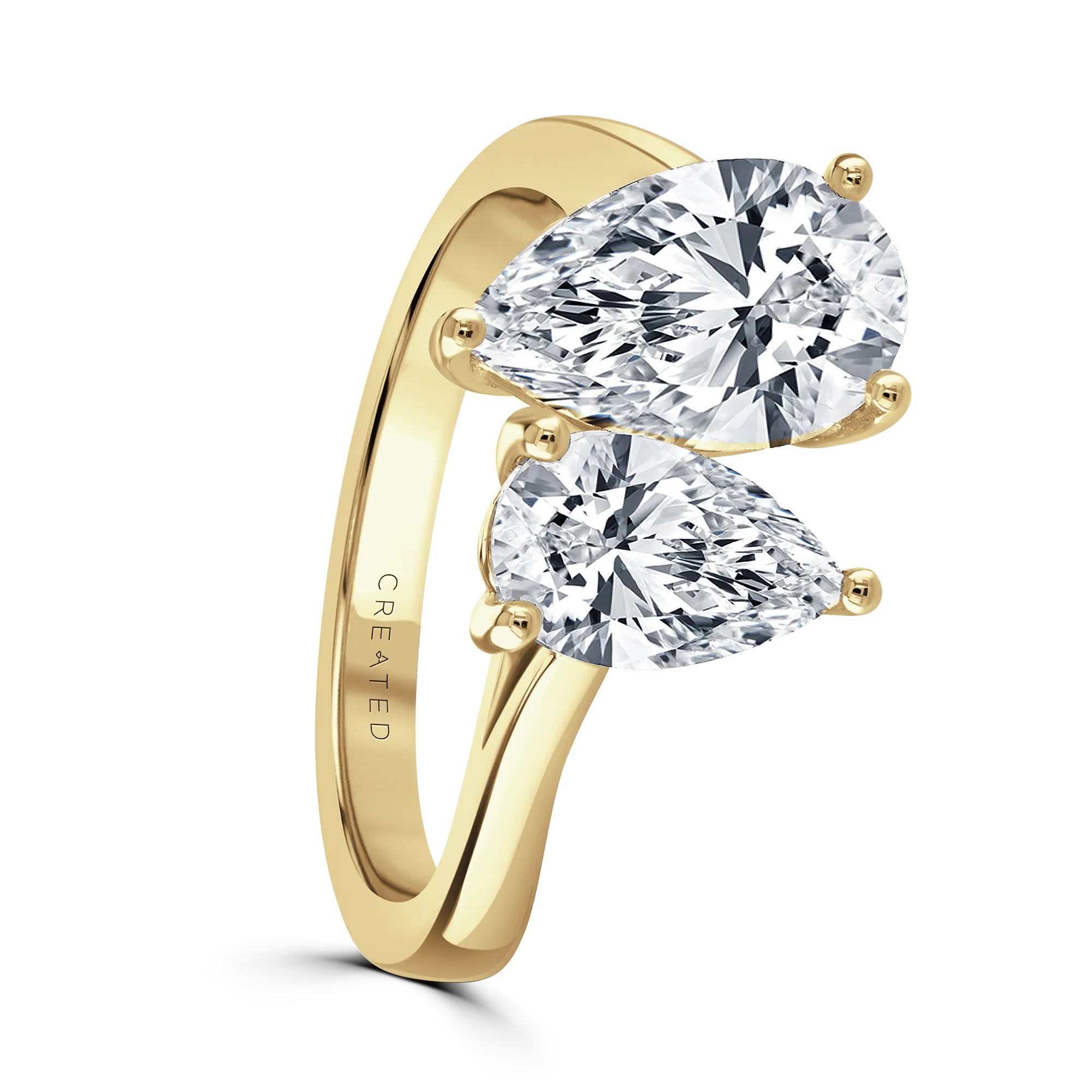 18ct Yellow Gold 'Toi et Moi' Laboratory Grown Diamond 2.6ct Ring- M