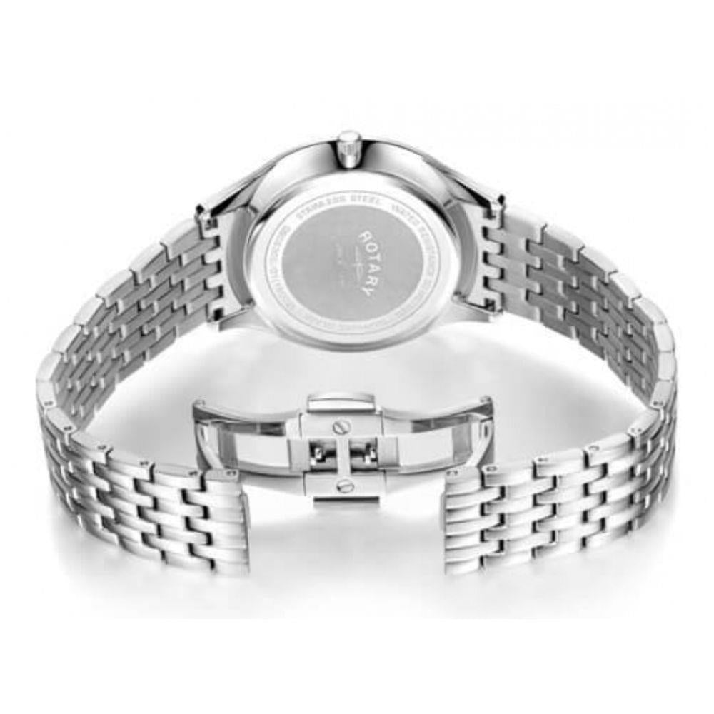 Ultra Slim White Dial Stainless Steel Bracelet Strap Gents Watch