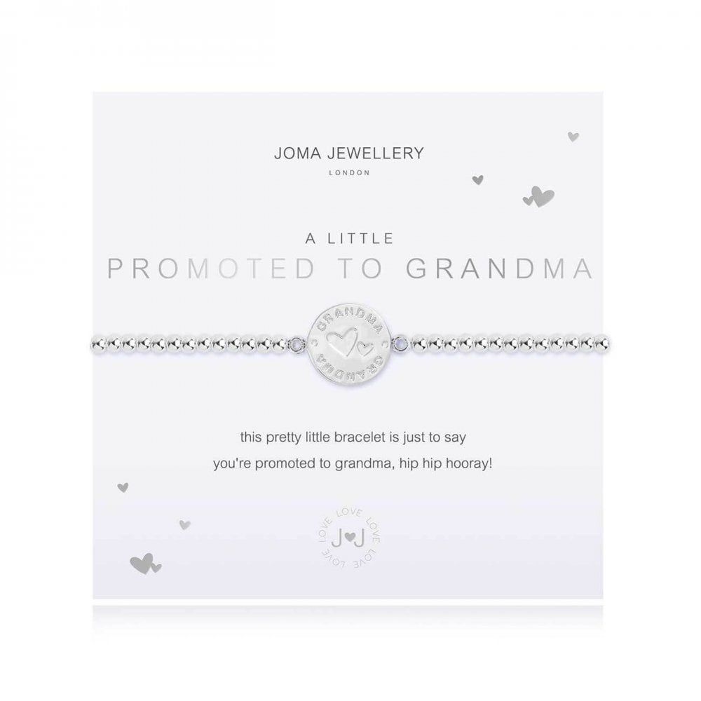 A Little | Promoted To Grandma | Silver | Bracelet | 17.5cm Stretch