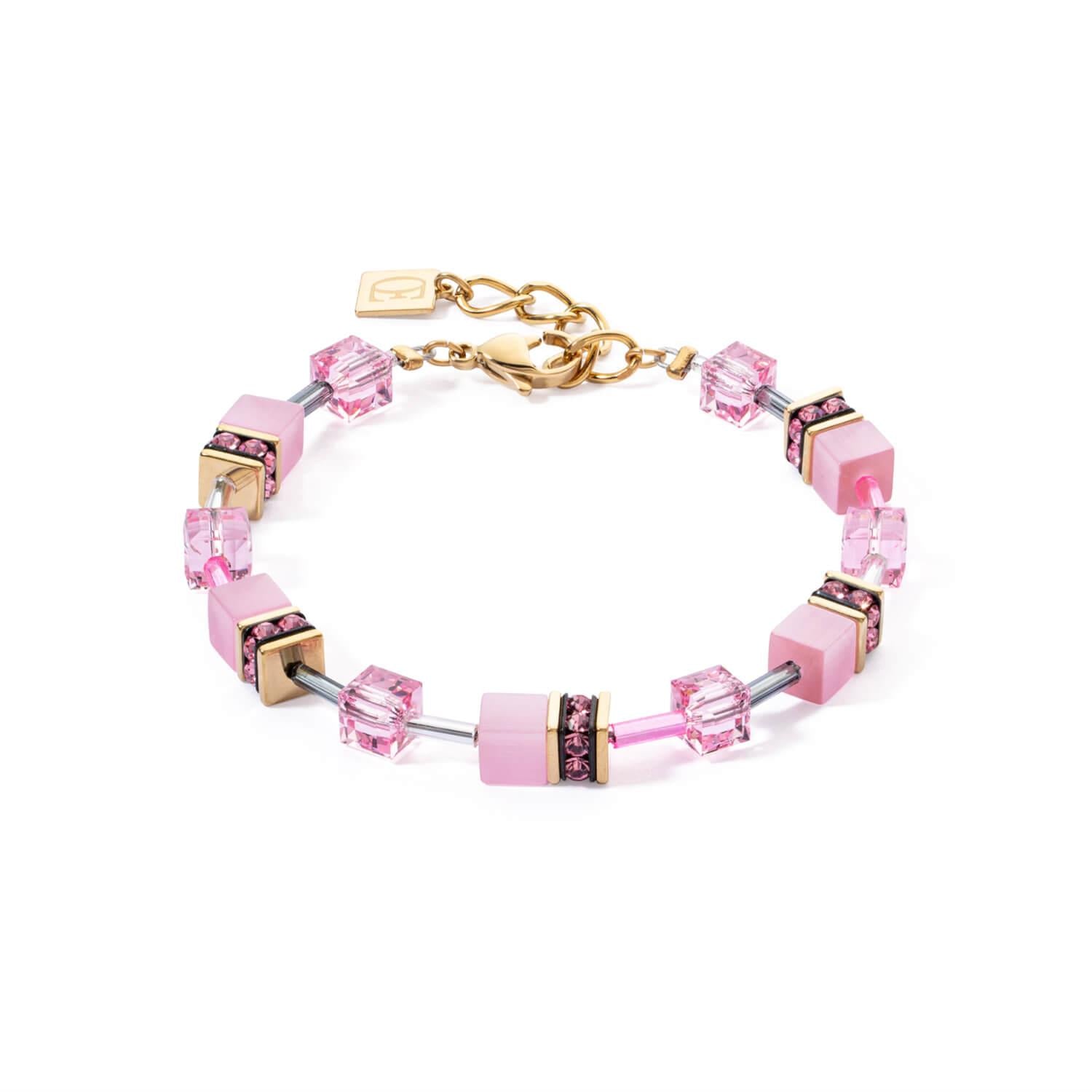 GeoCUBE Iconic Mono Gold Bracelet In Light Rose