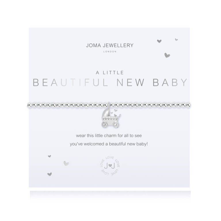 A Little | Beautiful New Baby | Silver | Bracelet | 17.5cm Stretch