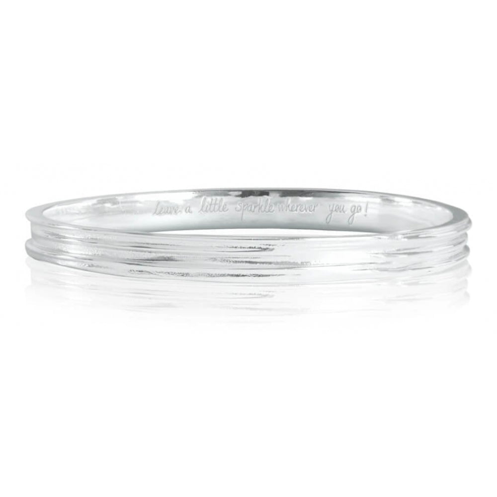 SECRET MESSAGE BANGLE - BE HAPPY, BE BRIGHT, BE YOU ! - Silver - Bangle