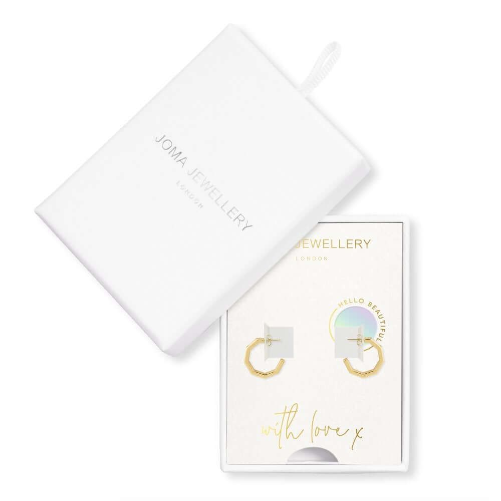 Treasure The Little Things Hello Beautiful Gold Earrings