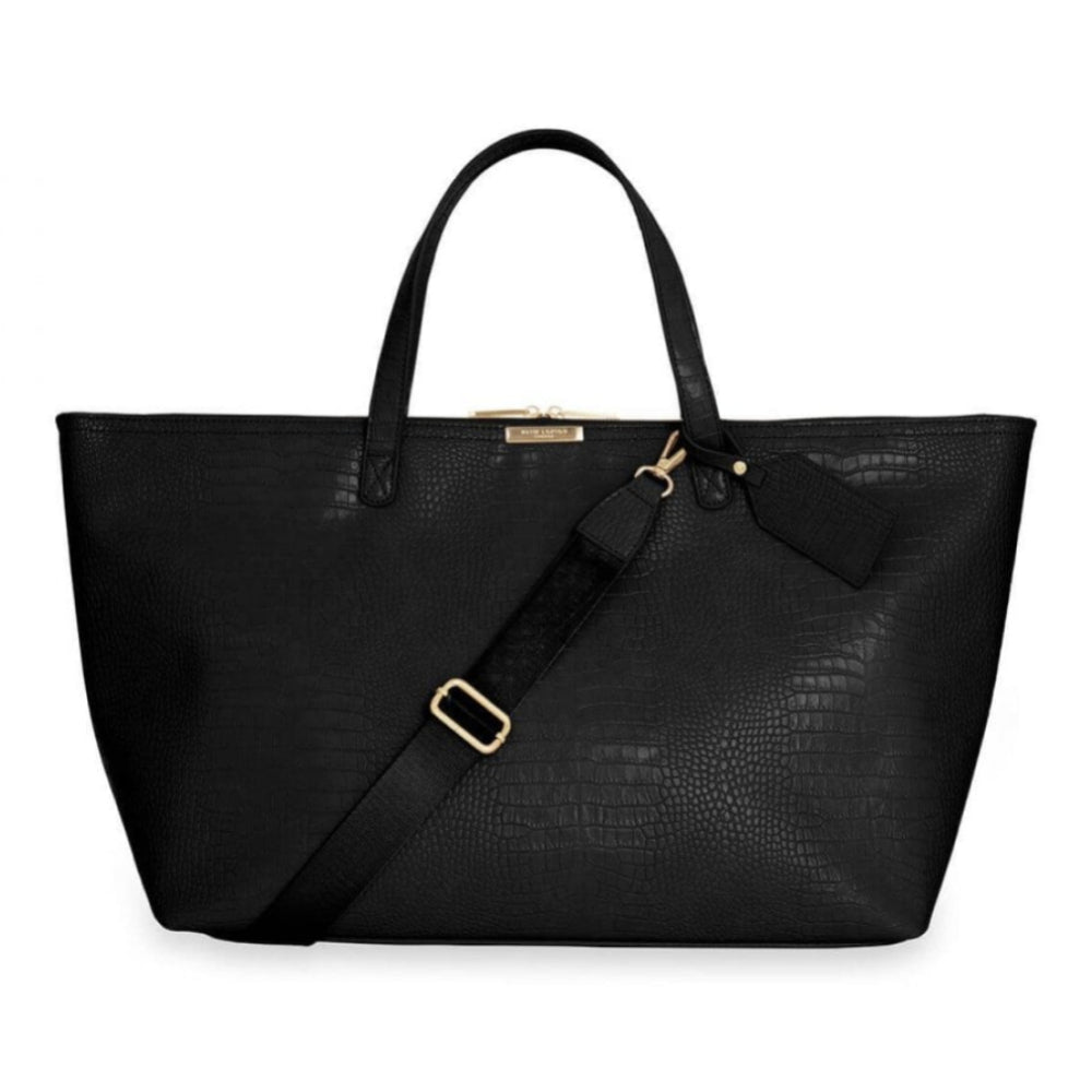 Celine Faux Croc Travel Bag | Black | 45 X 60 X 19cm