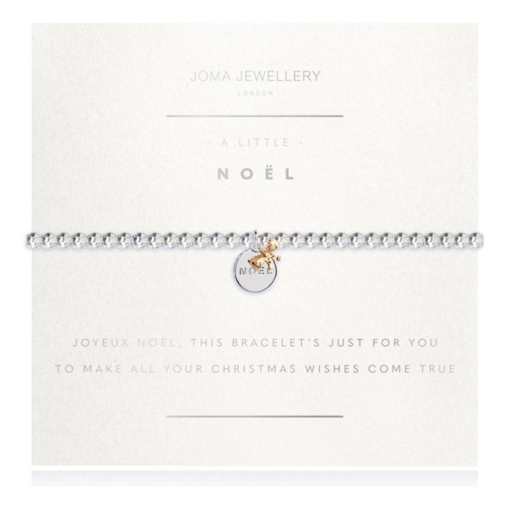 A Little - Noel - Silver/Yellow Gold- 17.5cm Stretch Bracelet