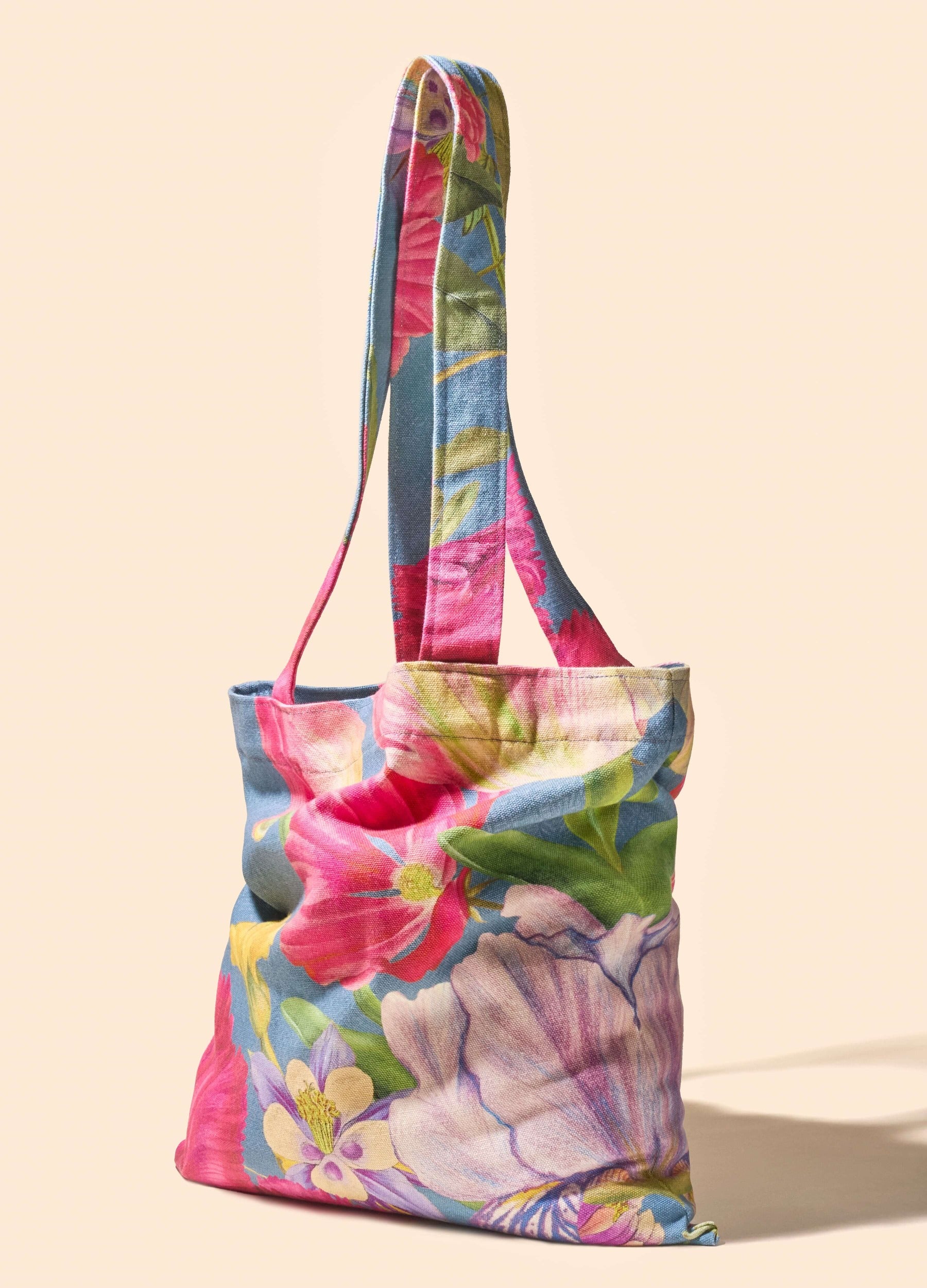 Floral Study Canvas Tote Bag - Denim