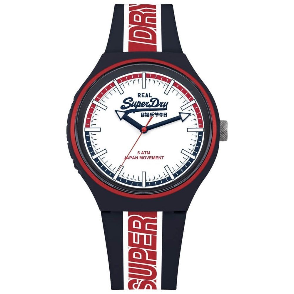 Urban XL Retro Sport Matt White Dial With Navy Strap Gents Watch