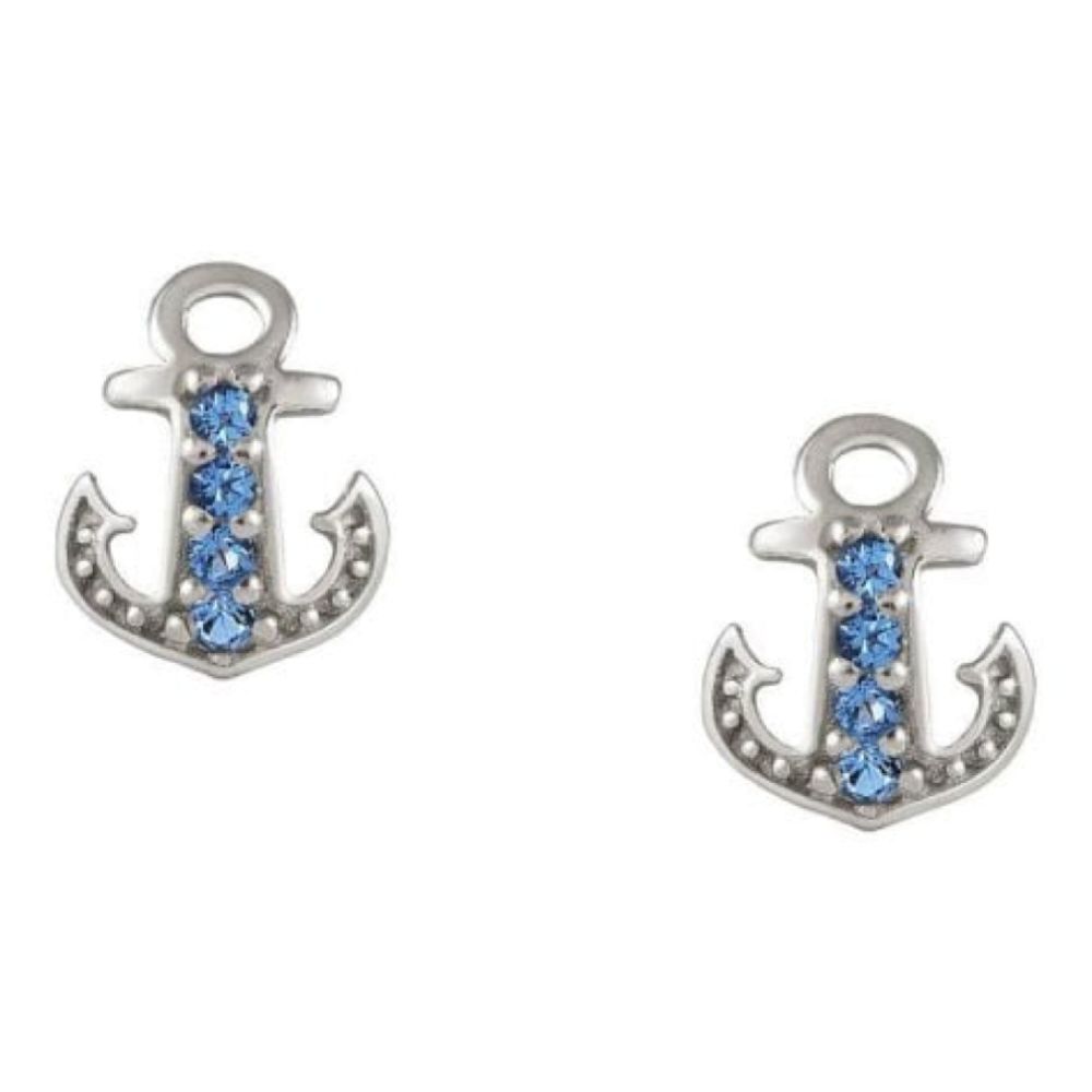 Gioie 925 Silver Earrings And Cubic Colored Zirconia (013_Achor Silver)