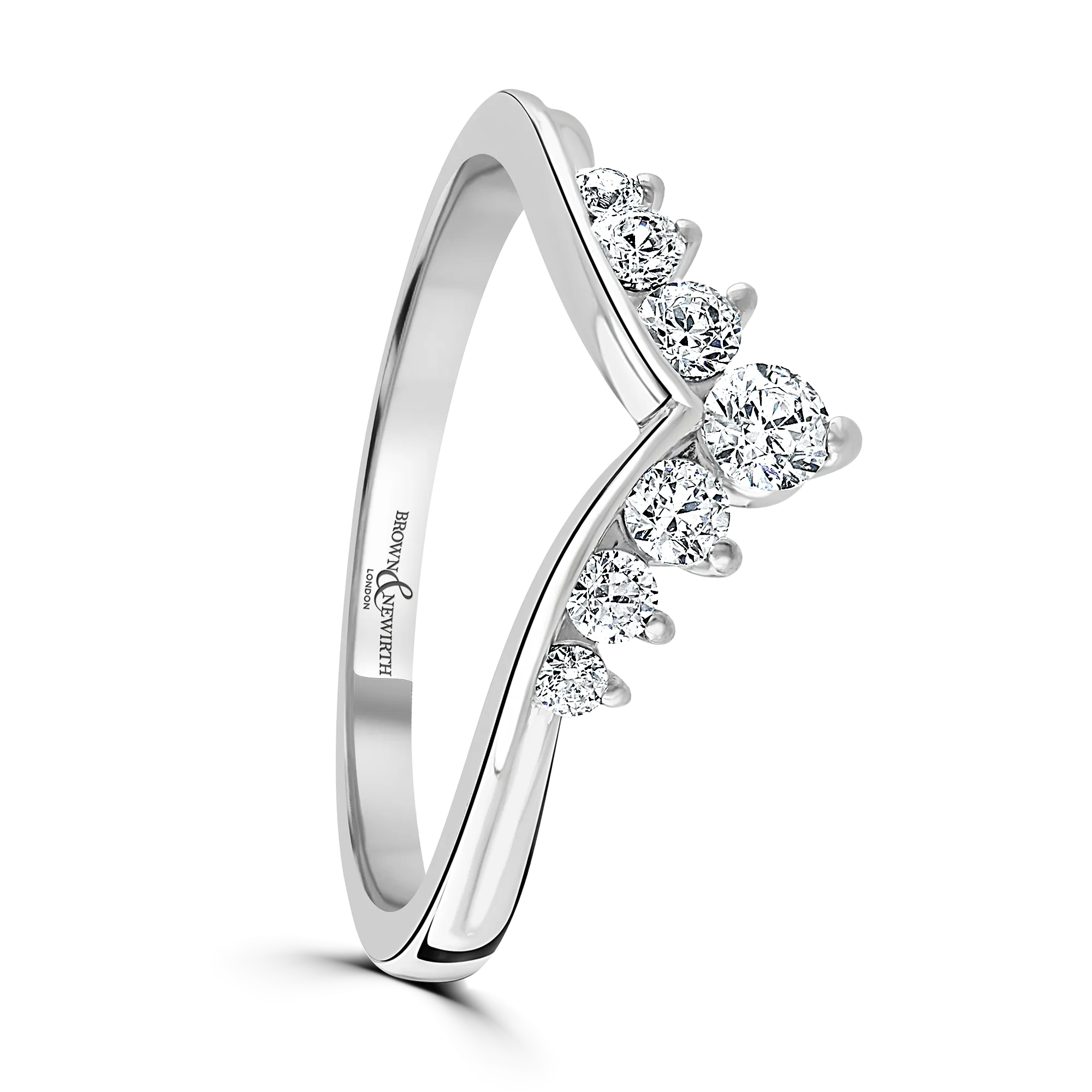 Platinum Wishbone Tiara Style Set Band