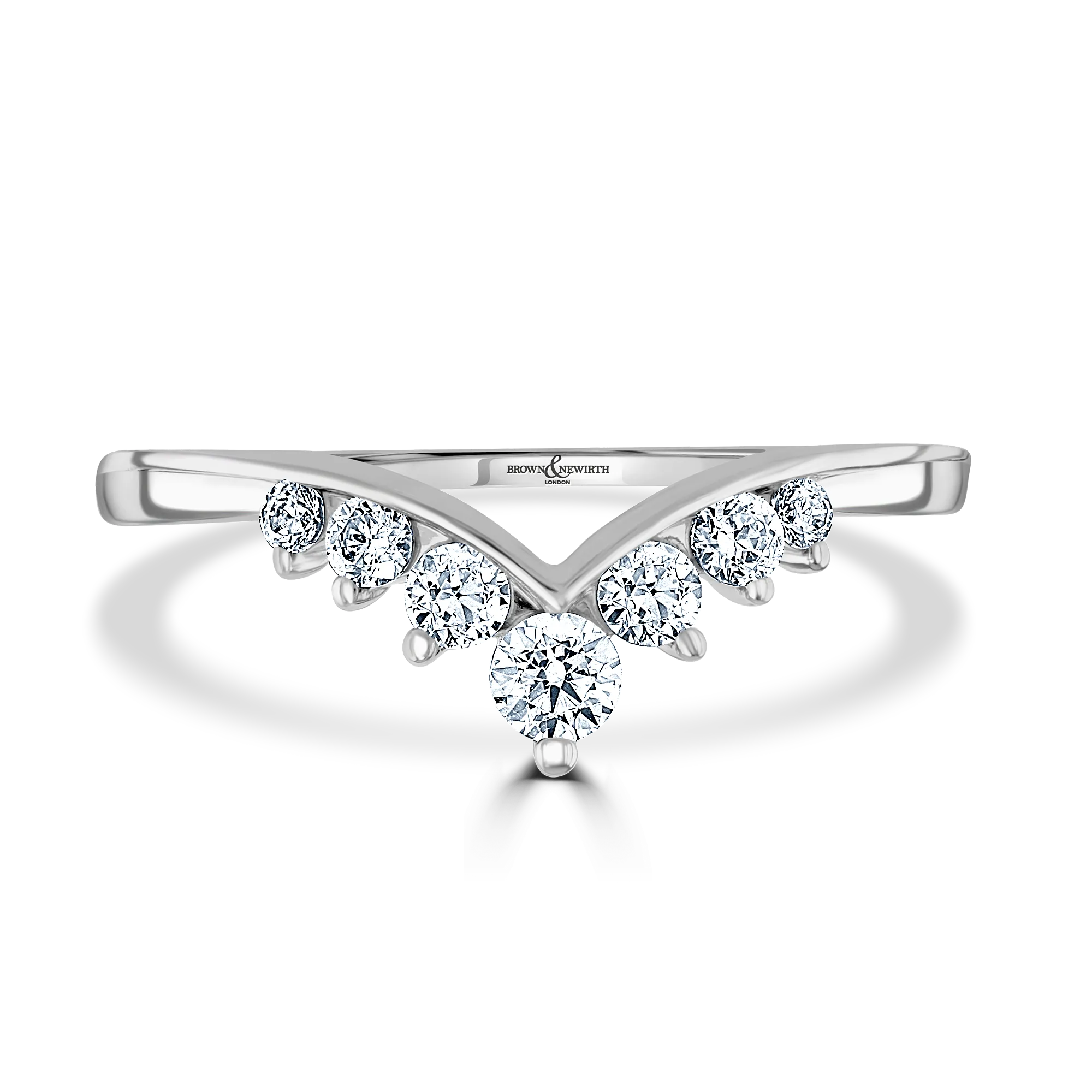 Platinum Wishbone Tiara Style Set Band