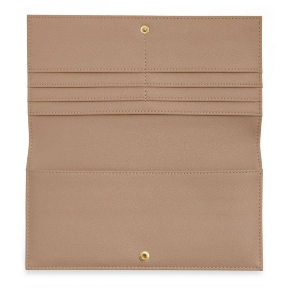 Secret Message Purse | Spend In Style | Taupe | 12 X 23cm