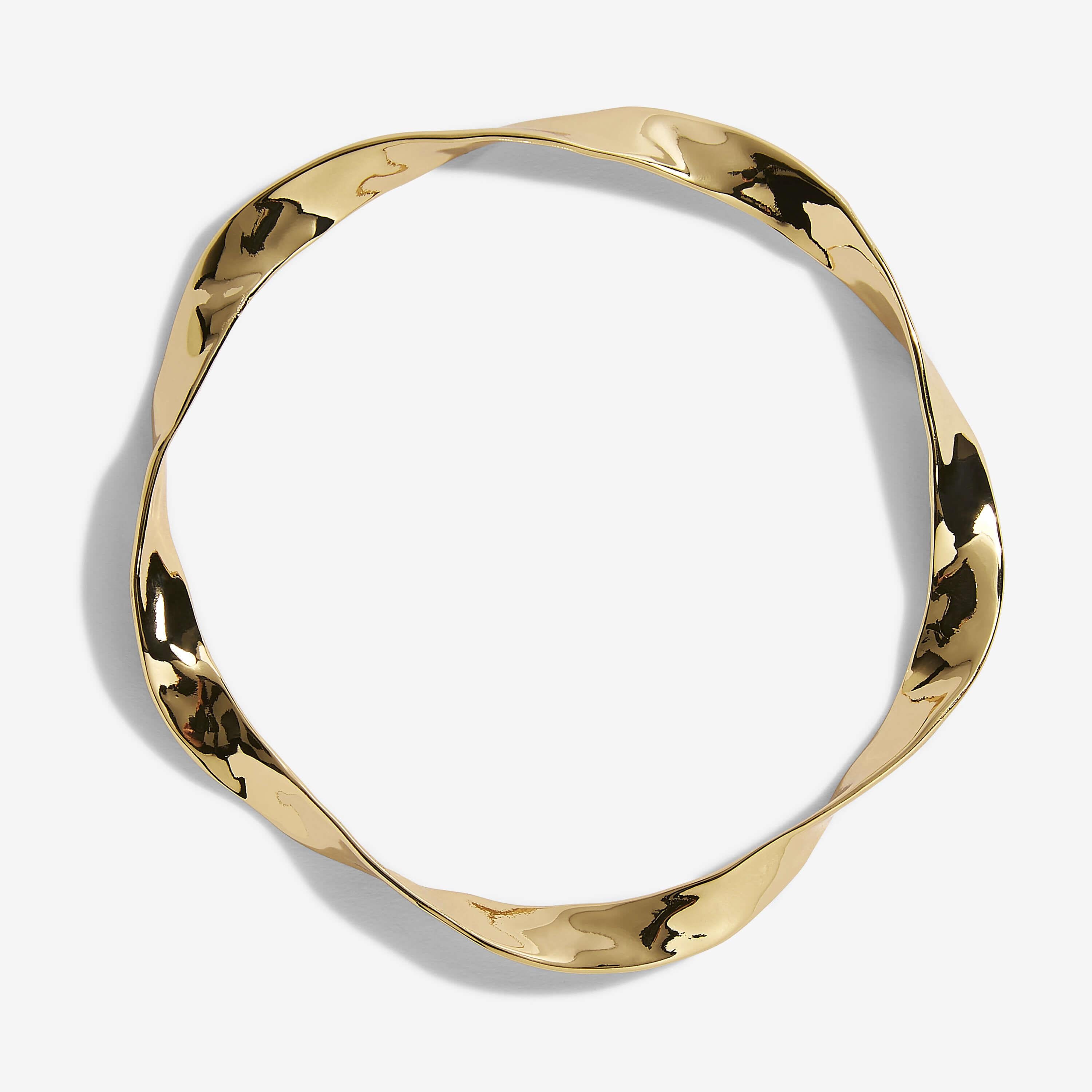 Riviera | Hammered Wave Bangle | Gold | Bangle