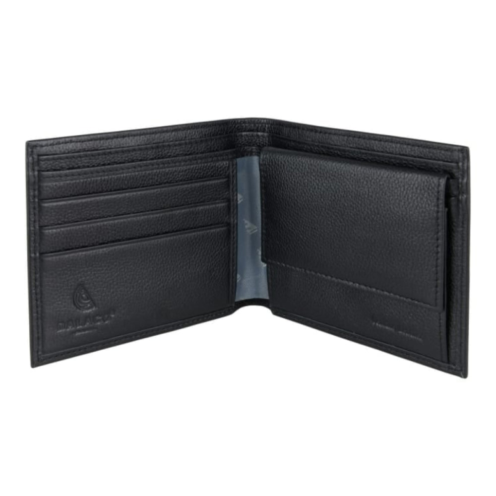 Leather Wallet with Yacht lining -Black