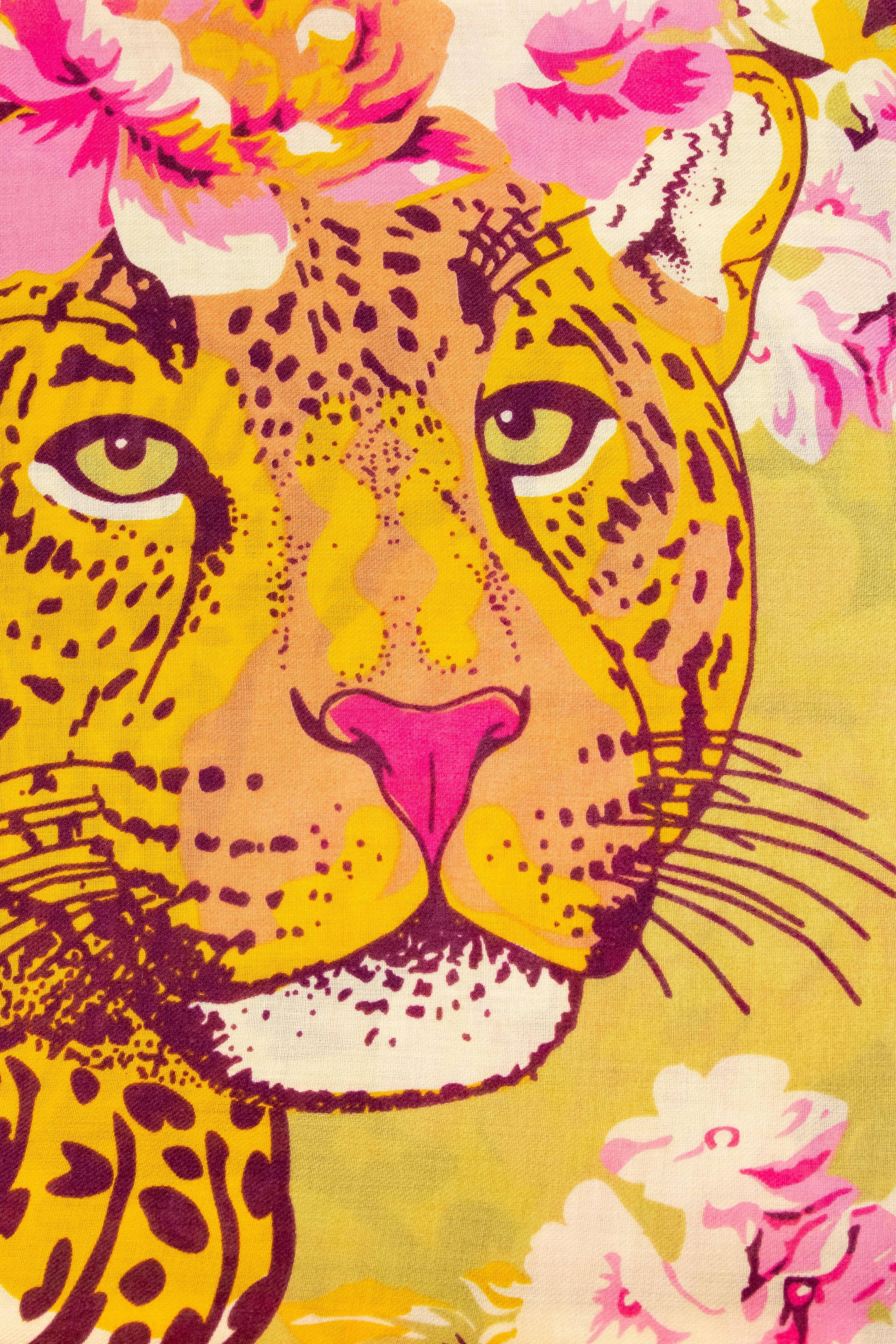 Print Scarf - Climbing Leopard