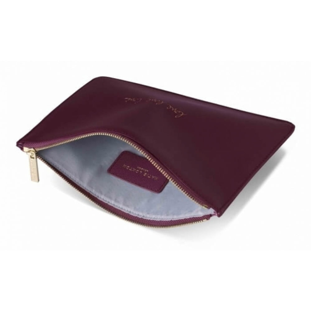 Perfect Pouch - Love Love Love - Burgundy