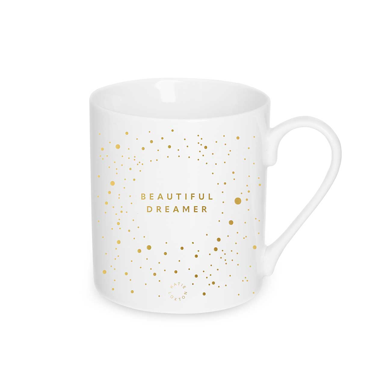 Porcelain Mug | Beautiful Dreamer | White and Gold