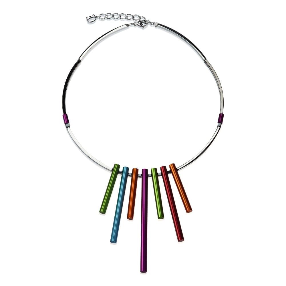 Ladies' Multicolour Diamond Cut Aluminium Necklace