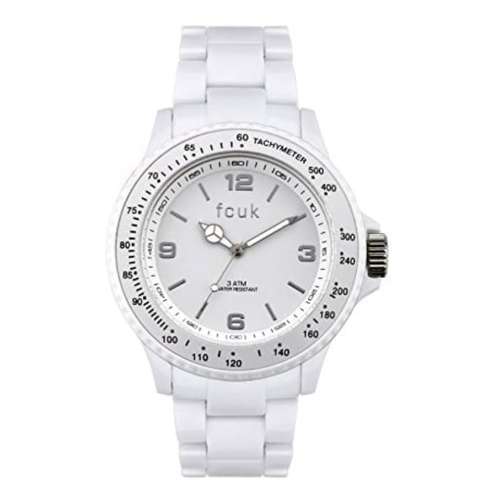 Ladies' Quartz Watch With White Plastic Bracelet