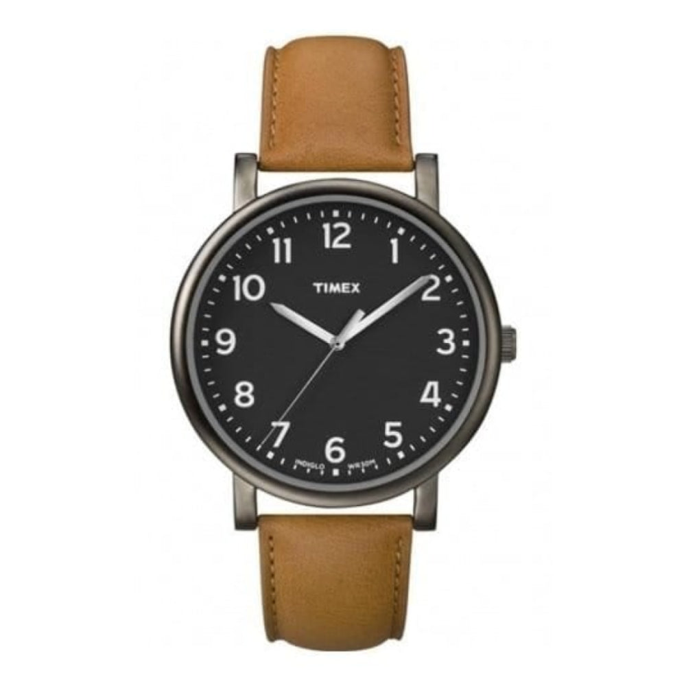 Easy Reader Tan Brown Leather Watch & Black Dial