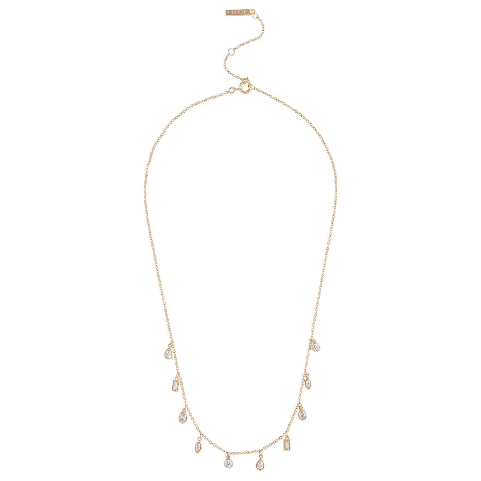 Classics Gold Crystal Charm Necklace