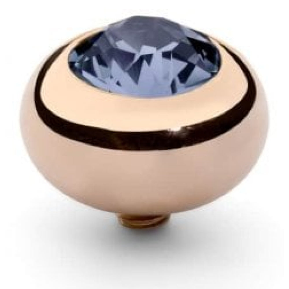 Famosa Rose Gold 10mm Tondo Ring Top Provence Lavender
