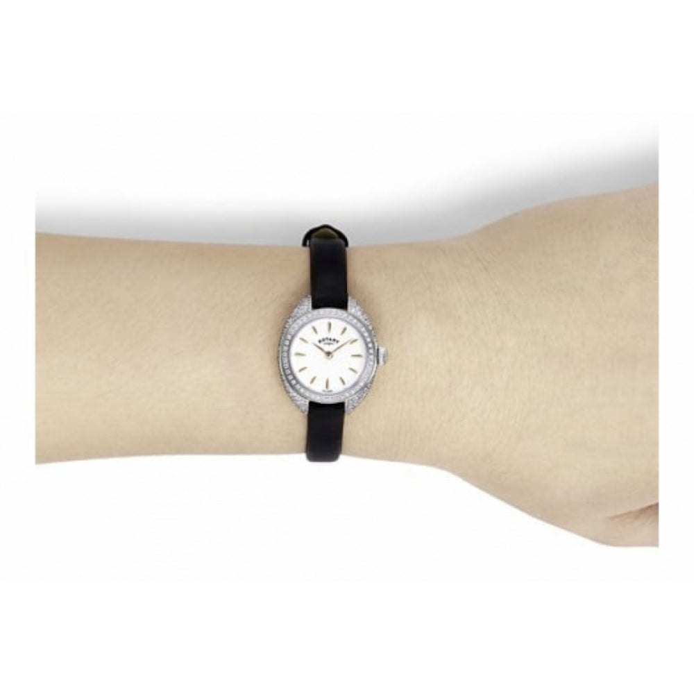 Stainless Steel White Dial Ladies Wristwatch