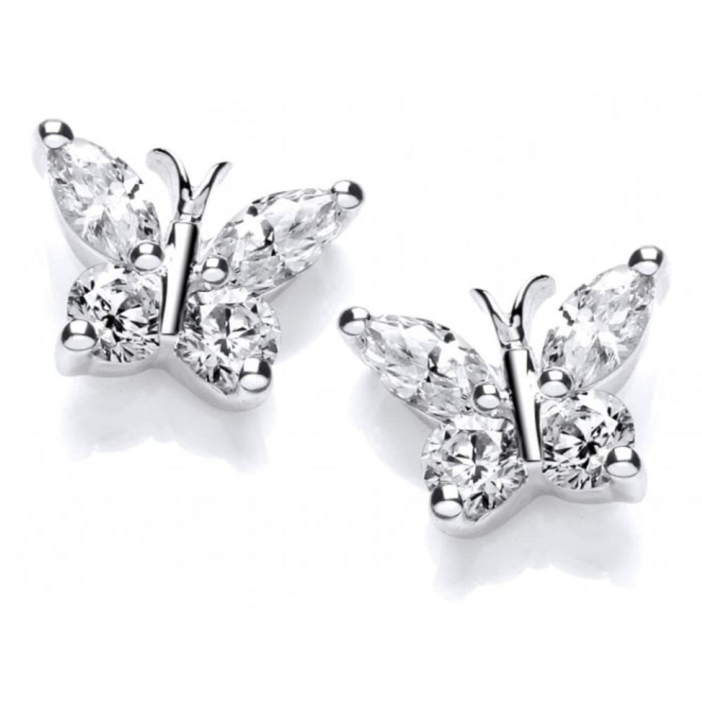 CZ Cute Butterfly Earrings