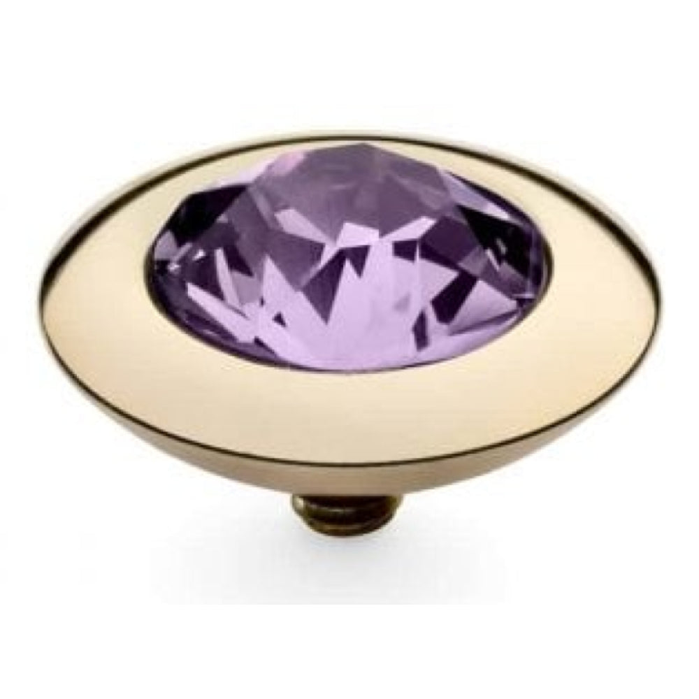 Famosa Gold 13mm Tondo Ring Top Violet