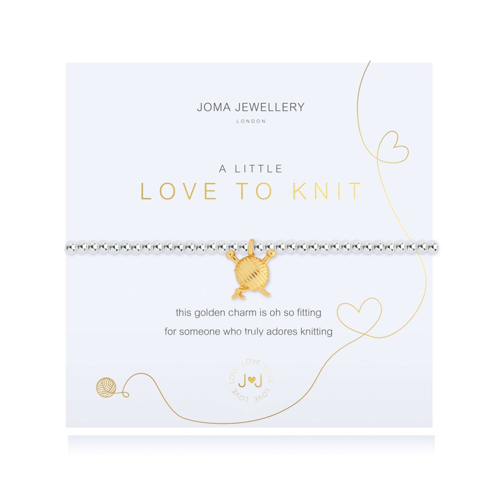 A Little | Love To Knit | Silver | Bracelet | 17.5cm Stretch