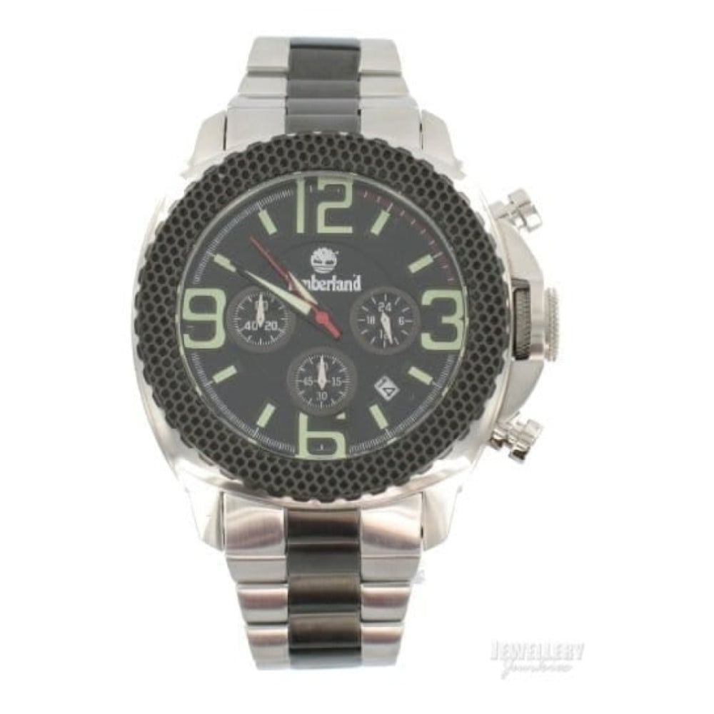 Timberland Brushed Steel With Brushed Black Links