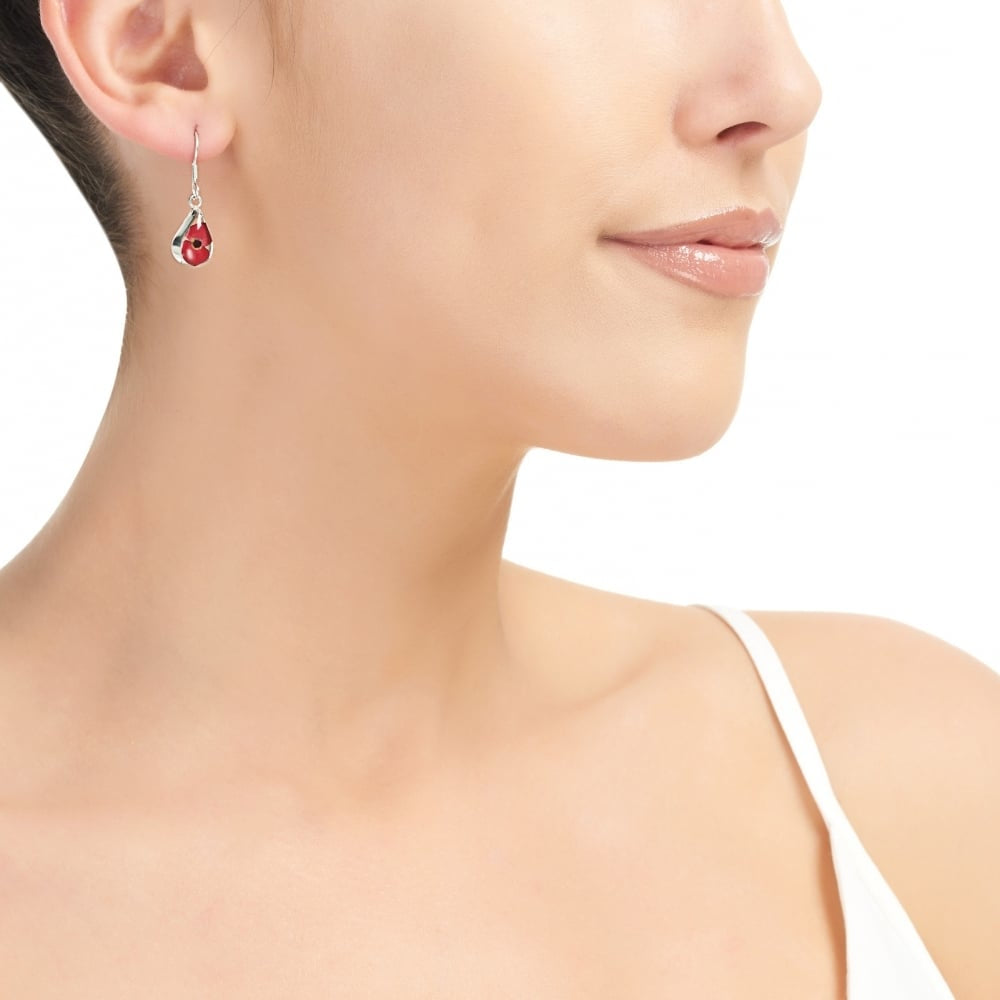 Silver Earrings - Poppy - Teardrop - Extra Small