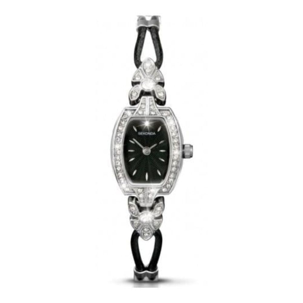 Stainless Steel & Leatherette Cord Watch