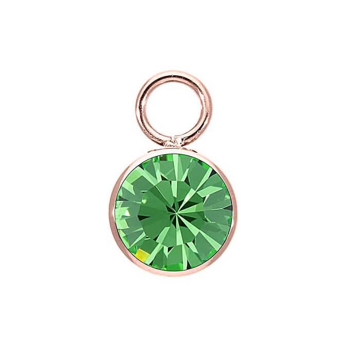 Peridot Charm BOTTONE 10mm (RG/P)