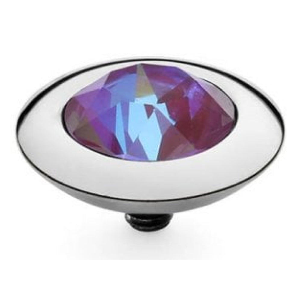 13mm Interchangeable Tondo Burgundy Delite Crystal Top in S/P