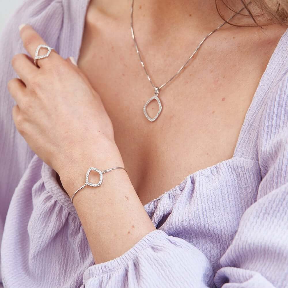 Behold White Topaz Statement Bracelet