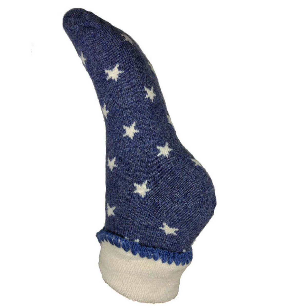 Navy Starry Wool Blend Socks