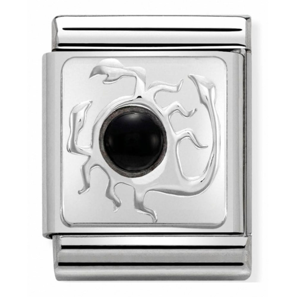 Zodiac Composable Big Stainless Steel, Sterling Silver & Gemstone Scorpio Charm