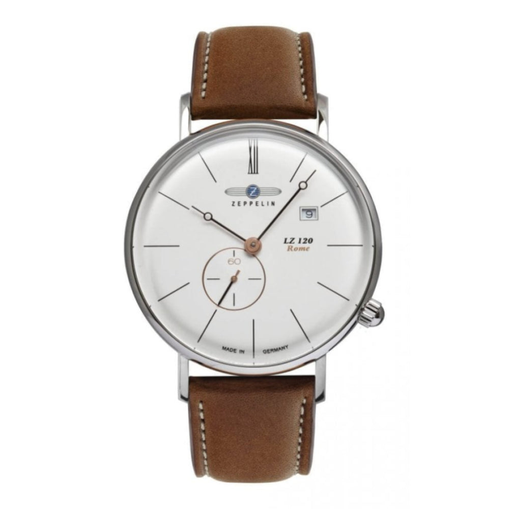 Series LZ120 Rome Brown Strap With Silver Dial Men's Watch